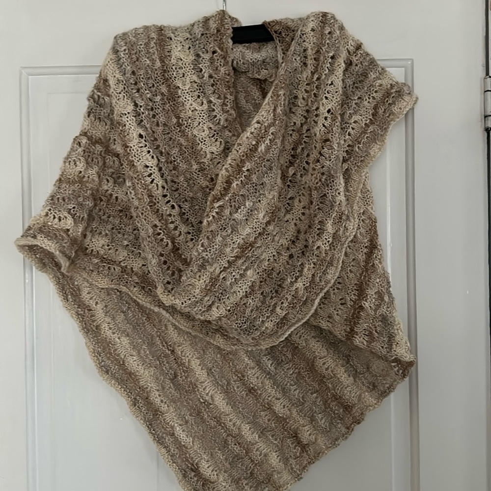 Hand-knit shawl